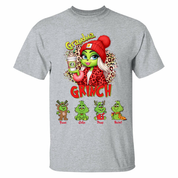 Personalized Christmas Mama Daddy Leopard Kids Name Shirt - My Kids Stole My Heart Gift For Grandma - Image 3