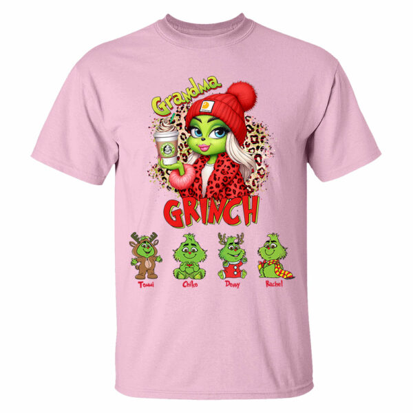Personalized Christmas Mama Daddy Leopard Kids Name Shirt - My Kids Stole My Heart Gift For Grandma - Image 5