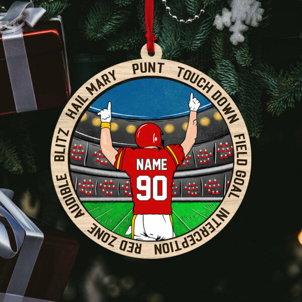 Personalized Christmas Sport Ornament for your Player Ornament with Name Number and Team colors K1702 - Image 4