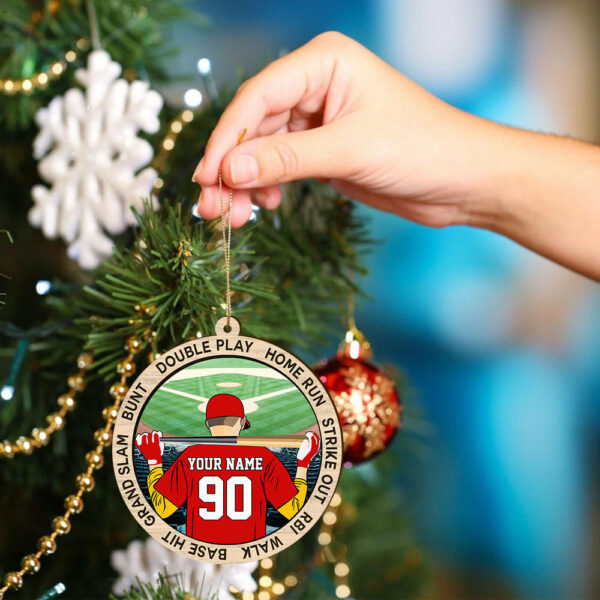Personalized Christmas Sport Ornament for your Player Ornament with Name Number and Team colors K1702 - Image 6