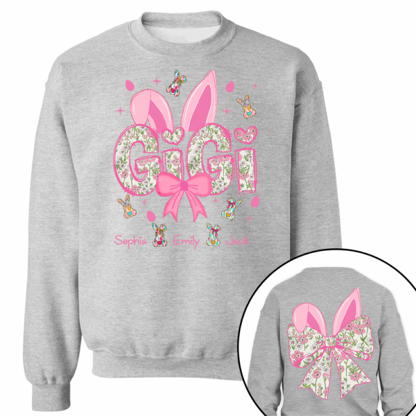 Personalized Colorful Gigi Easter Bunny Shirt - Custom Nickname and Kids Names Shirt For Grandma - Image 6