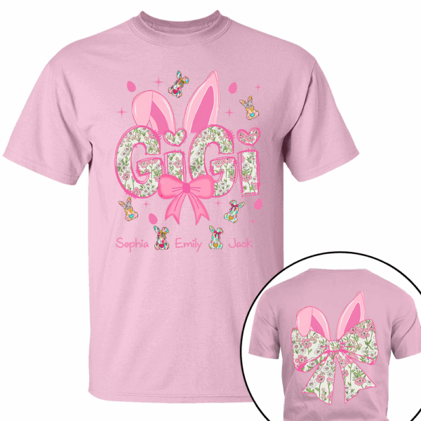 Personalized Colorful Gigi Easter Bunny Shirt - Custom Nickname and Kids Names Shirt For Grandma - Image 11