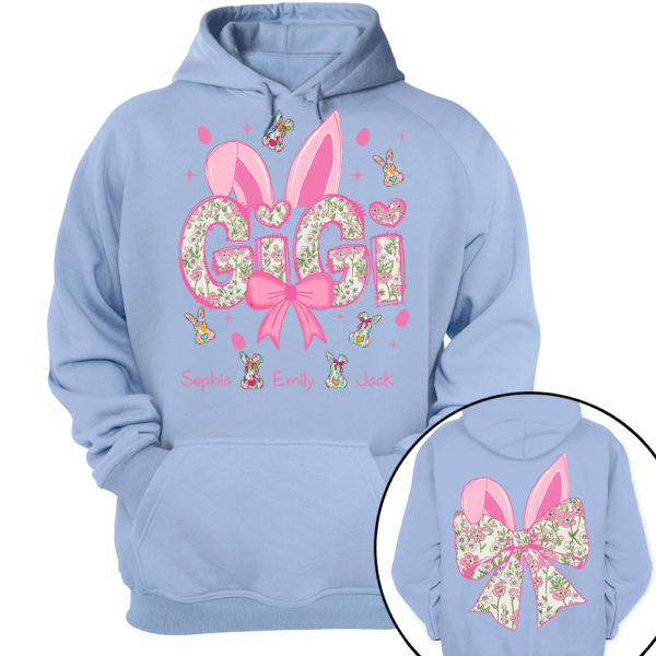 Personalized Colorful Gigi Easter Bunny Shirt - Custom Nickname and Kids Names Shirt For Grandma - Image 10