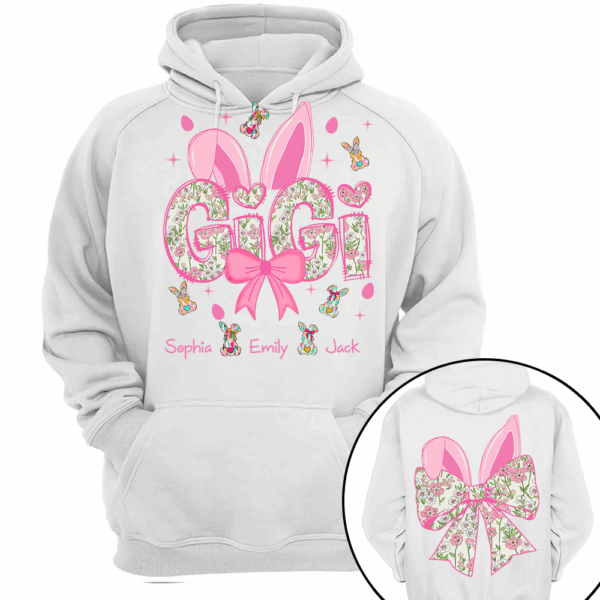 Personalized Colorful Gigi Easter Bunny Shirt - Custom Nickname and Kids Names Shirt For Grandma - Image 4