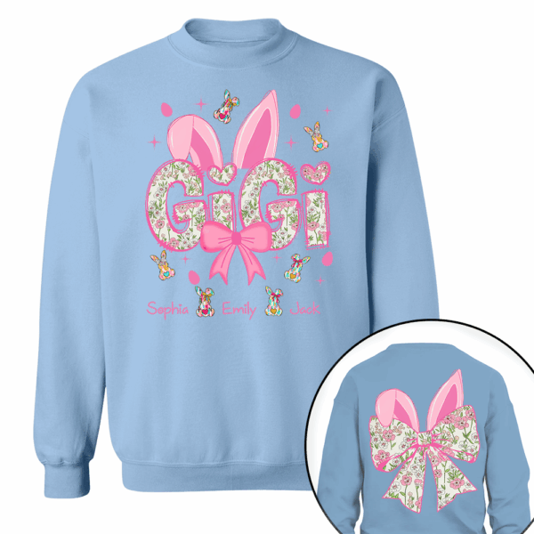 Personalized Colorful Gigi Easter Bunny Shirt - Custom Nickname and Kids Names Shirt For Grandma - Image 9