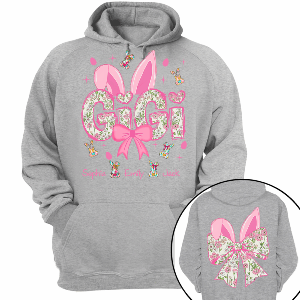 Personalized Colorful Gigi Easter Bunny Shirt - Custom Nickname and Kids Names Shirt For Grandma - Image 7