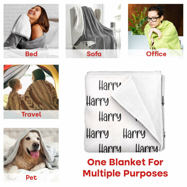 Personalized Custom Blanket, Name Blanket, Blanket Gift, Baby Blanket, Kids Blanket, Personalized Gift, Custom Gift, Retro Blanket - Image 10
