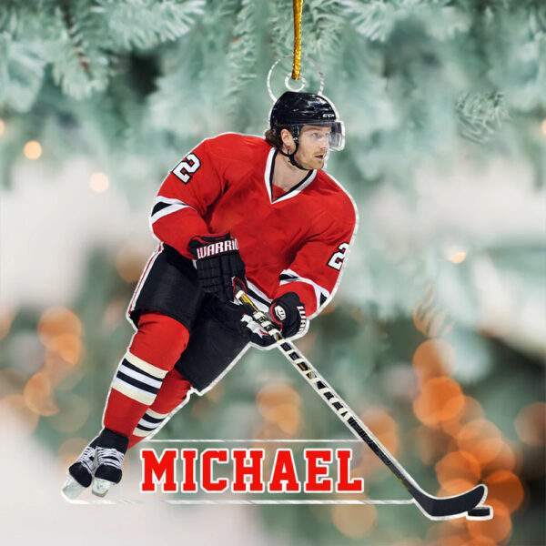Personalized Custom Hockey Christmas Ornament, Gift for Hockey Players - Image 2