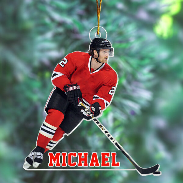 Personalized Custom Hockey Christmas Ornament, Gift for Hockey Players - Image 4