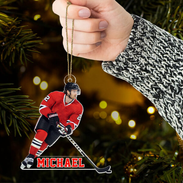 Personalized Custom Hockey Christmas Ornament, Gift for Hockey Players - Image 6