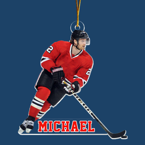 Personalized Custom Hockey Christmas Ornament, Gift for Hockey Players - Image 5
