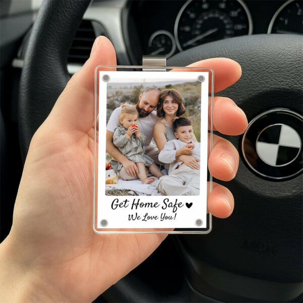 Personalized Dad Car Visor Clip PHOTO INCLUDED, Father's Day Gift for Dad Grandpa, Drive Safe Sun Visor, New Dad Gift, Dad Picture Frame - Image 2