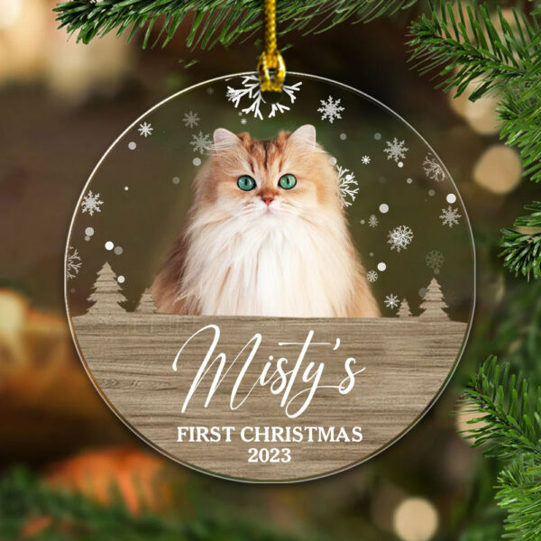 Personalized Dog Ornaments, Gift for Dog Lovers - First Christmas, Custom Photo - Image 4