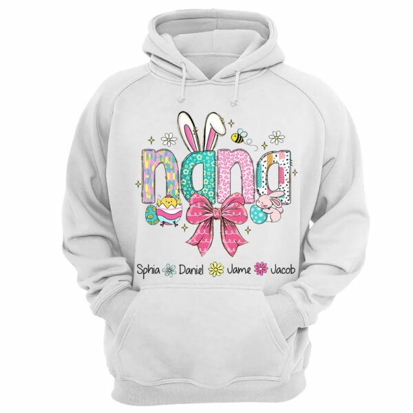Personalized Easter Grandma Shirt, Custom Gift For Nickname and Kids Names T1807 - Image 11