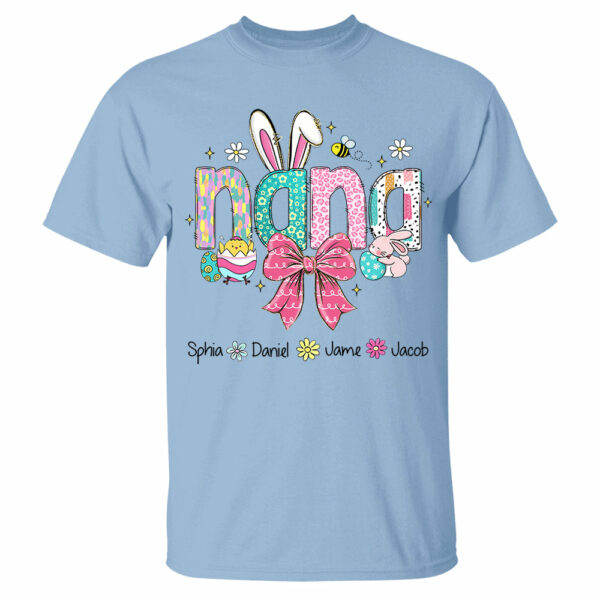 Personalized Easter Grandma Shirt, Custom Gift For Nickname and Kids Names T1807 - Image 7