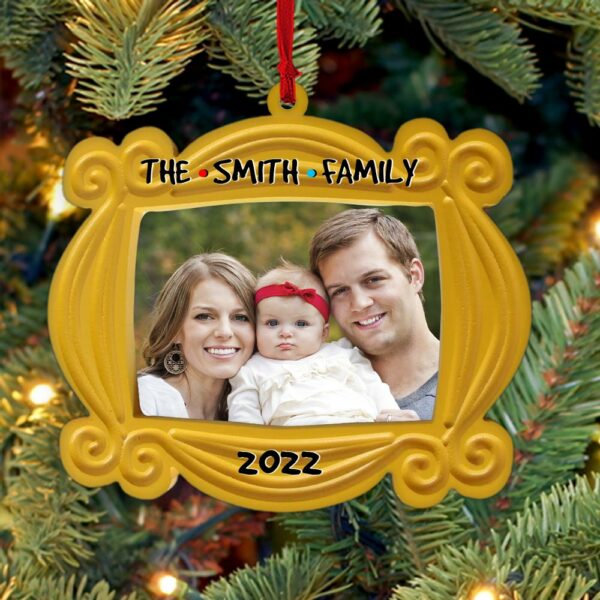 Personalized Family Custom Photo Ornament - I'll Be There For You Yellow Mirror Ornament - Image 2