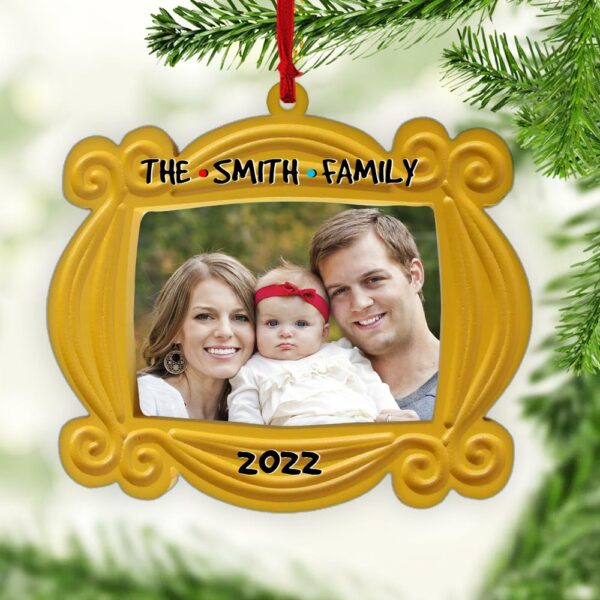 Personalized Family Custom Photo Ornament - I'll Be There For You Yellow Mirror Ornament - Image 3