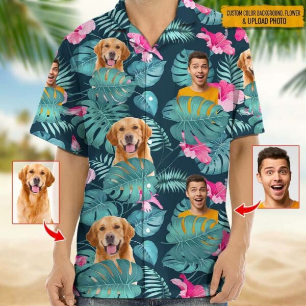 Personalized Father Day Gift Ideas Upload Photo Best Dad Ever Hawaii Shirt - Image 2
