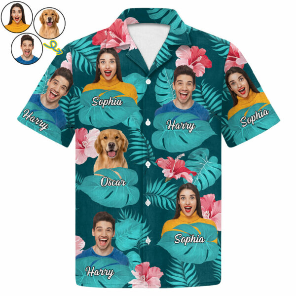 Personalized Father Day Gift Ideas Upload Photo Best Dad Ever Hawaii Shirt - Image 3