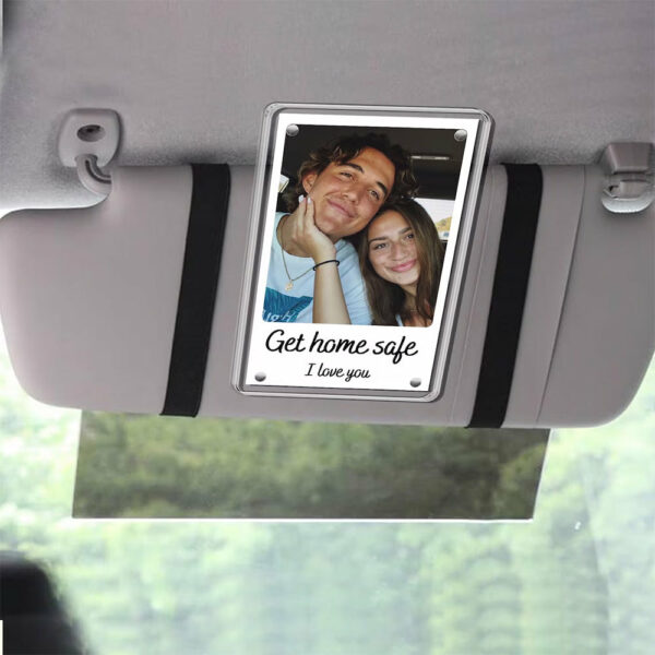 Personalized Father's Day Gift For Dad, Custom Dad And Son Photo Car Visor Clip, Dad And Daughter Gifts, Drive Safe Daddy Photo Visor Clip