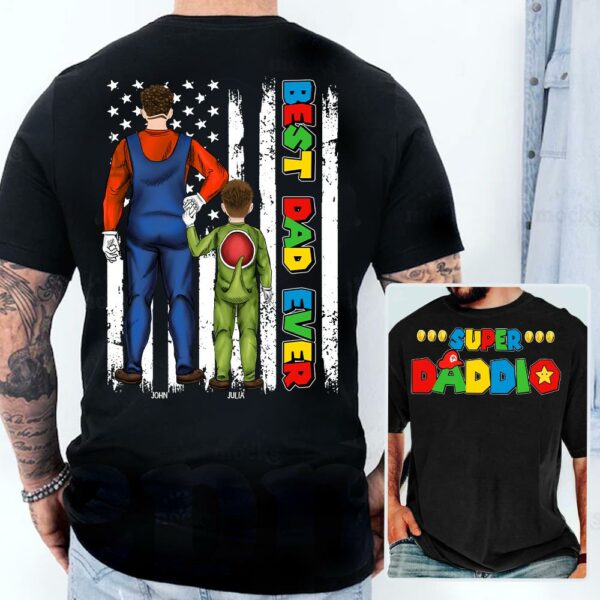 Personalized Father's Day Gifts For Dad Shirt - Best Dad Ever - Image 4
