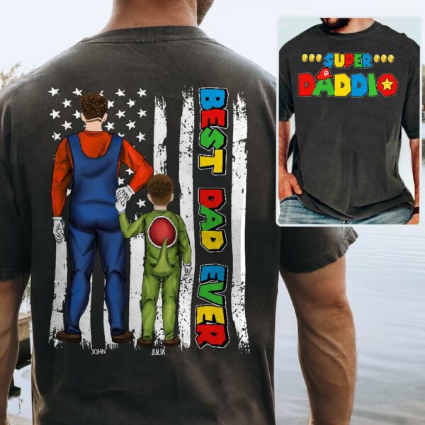 Personalized Father's Day Gifts For Dad Shirt - Best Dad Ever - Image 2