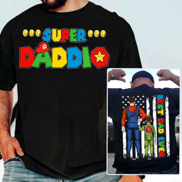 Personalized Father's Day Gifts For Dad Shirt - Best Dad Ever - Image 3