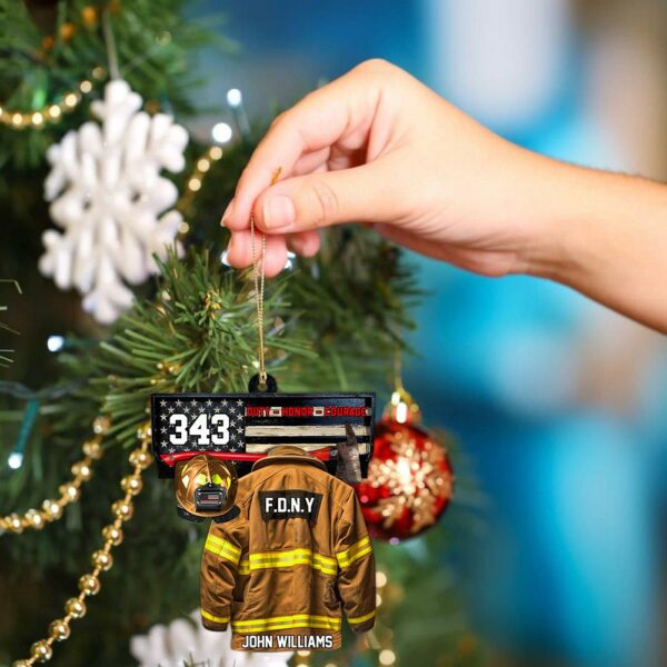 Personalized Firefighter Ornamen Duty Honor Courage Christmas Ornament Gift For Firefighter Fire Department Gifts H2511 - Image 4