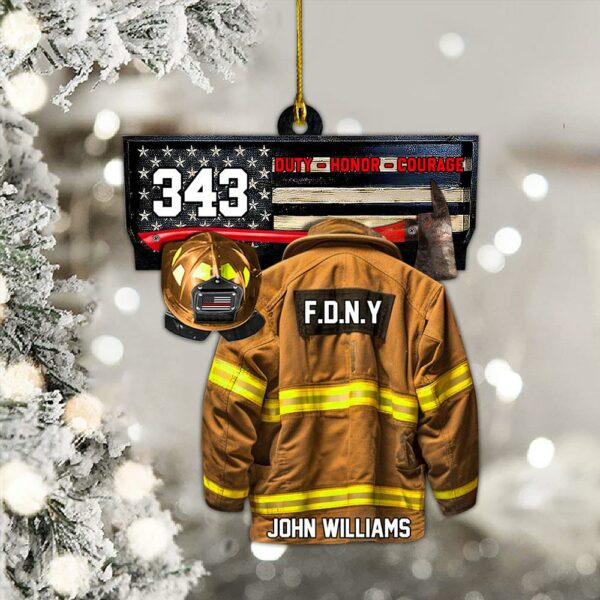 Personalized Firefighter Ornamen Duty Honor Courage Christmas Ornament Gift For Firefighter Fire Department Gifts H2511 - Image 2