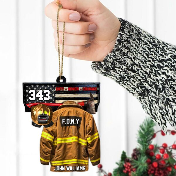 Personalized Firefighter Ornamen Duty Honor Courage Christmas Ornament Gift For Firefighter Fire Department Gifts H2511 - Image 3