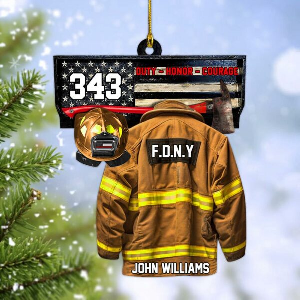 Personalized Firefighter Ornamen Duty Honor Courage Christmas Ornament Gift For Firefighter Fire Department Gifts H2511 - Image 5