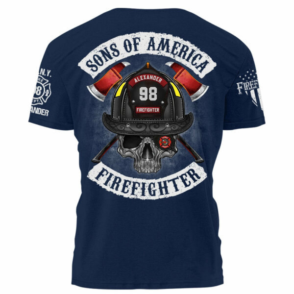 Personalized Firefighter Shirt Sons Of America Firefighter Shirt Gift For Firefighter K1702 - Image 5
