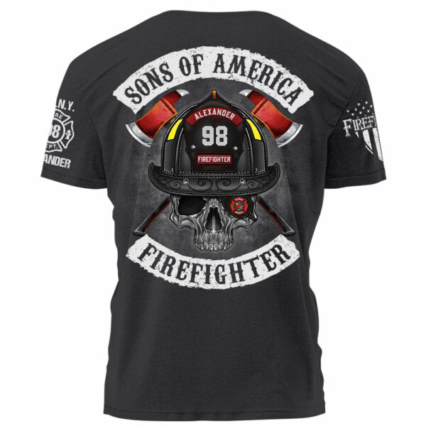 Personalized Firefighter Shirt Sons Of America Firefighter Shirt Gift For Firefighter K1702 - Image 4