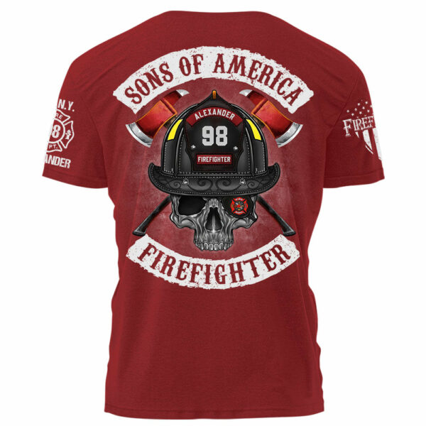 Personalized Firefighter Shirt Sons Of America Firefighter Shirt Gift For Firefighter K1702 - Image 7