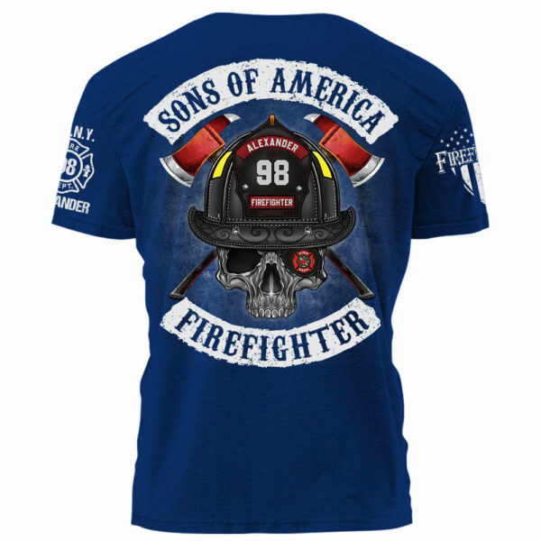 Personalized Firefighter Shirt Sons Of America Firefighter Shirt Gift For Firefighter K1702 - Image 6