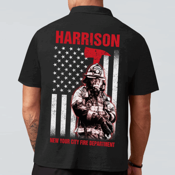 Personalized Firefighter Shirts Custom Name And Number Fireman All Over Print Shirt K1702 - Image 5