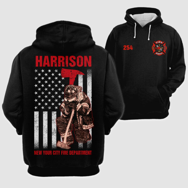 Personalized Firefighter Shirts Custom Name And Number Fireman All Over Print Shirt K1702 - Image 6