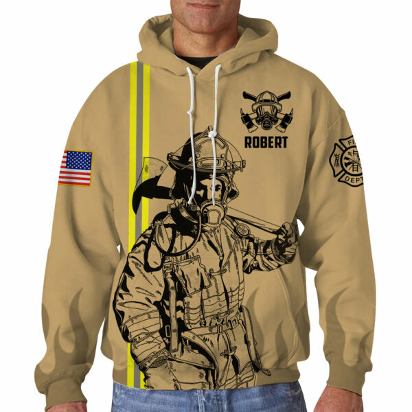 Personalized Firefighter Shirts Custom Name Number & Logo Gifts For Fireman Retired Firefighter All Over Print Shirt K1702 - Image 2