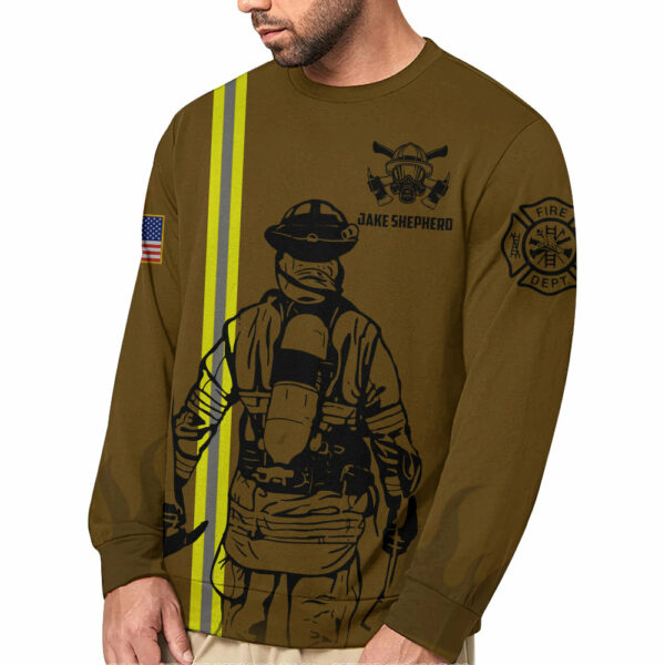 Personalized Firefighter Shirts Custom Name Number & Logo Gifts For Fireman Retired Firefighter All Over Print Shirt K1702 - Image 6