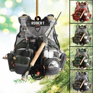 Personalized Fishing Vest Christmas Ornament, Gift For Fishing Lovers - 2024 New Release H2511