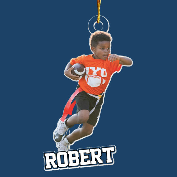 Personalized Flag Football Ornament, Gift For Flag Football Lover, Christmas Ornament Gift, Xmas Football Ornament, Football Custom Ornament - Image 5