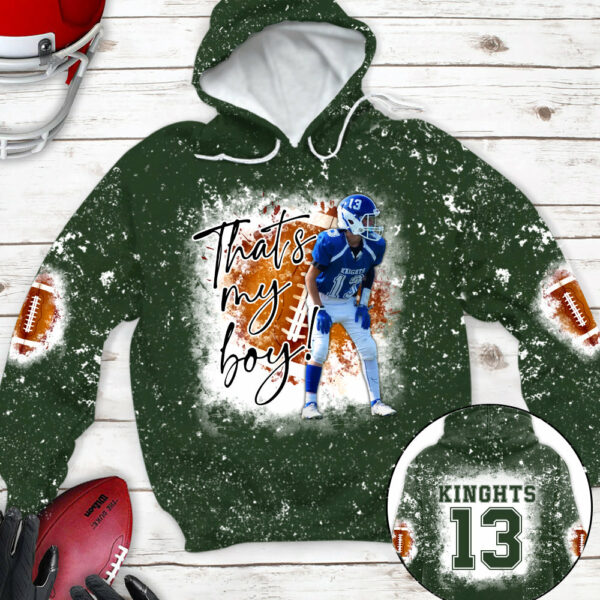 Personalized Football Bleached Shirt That's My Boy Custom Image Player K1702 - Image 7