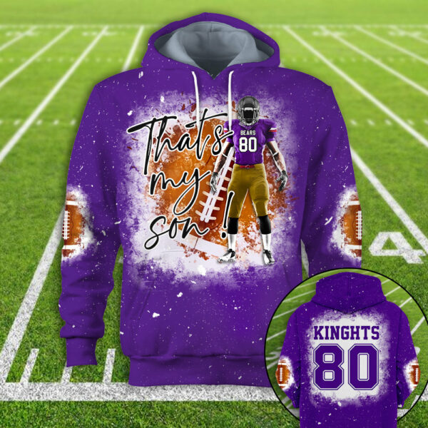 Personalized Football Bleached Shirt That's My Boy Custom Player K1702 - Image 4