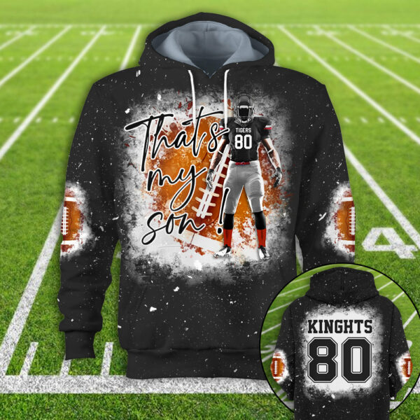 Personalized Football Bleached Shirt That's My Boy Custom Player K1702 - Image 2
