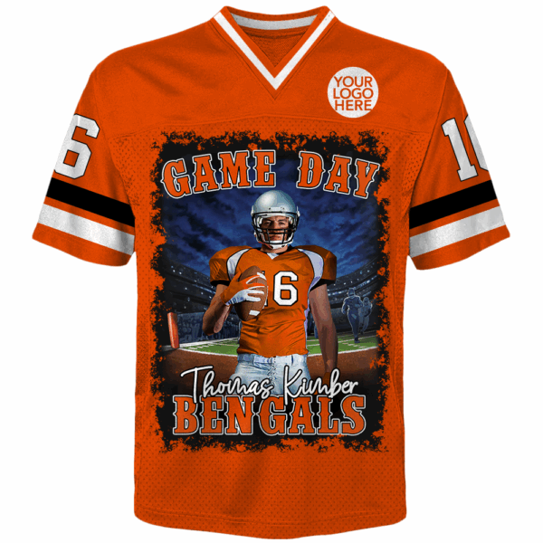 Personalized Football Game Day Football Jersey Gift For Football Lovers - Custom Photo Gift For Football Player K1702 - Image 3