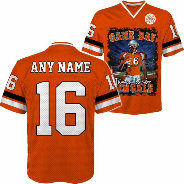 Personalized Football Game Day Football Jersey Gift For Football Lovers - Custom Photo Gift For Football Player K1702 - Image 2