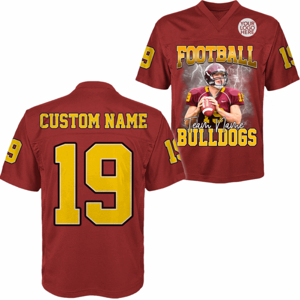 Personalized Football Jersey Photo Football Game Day Gift For Football Lovers Gift For Football Player K1702 - Image 2