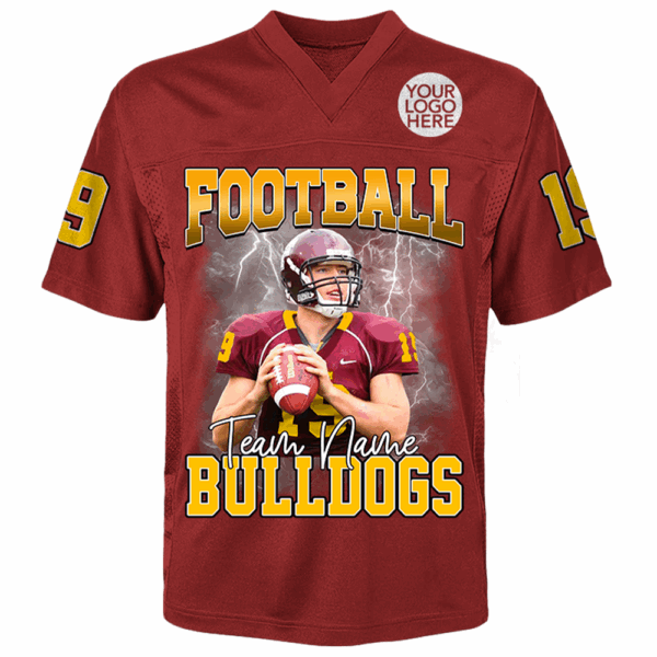 Personalized Football Jersey Photo Football Game Day Gift For Football Lovers Gift For Football Player K1702 - Image 3