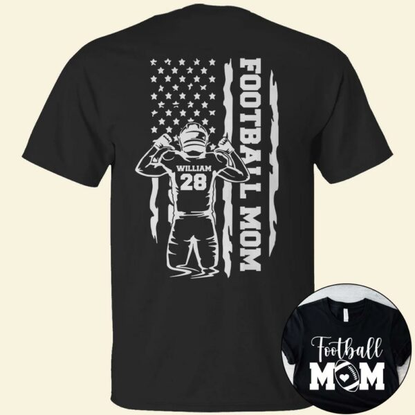 Personalized Football Mom Shirt - Custom Football Mom Gift Football Shirt - Image 6
