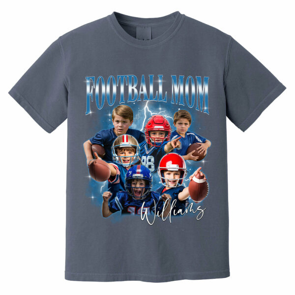 Personalized Football Mom Shirts, Custom Photo Sport Family Member, Game Day Football Team Your Own Pictures - Image 9